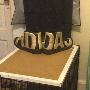 Adidas Jeremy Scott gold letter sneakers